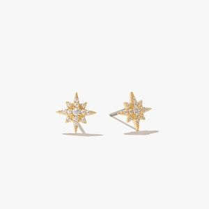 Ana Luisa Estrella Star Studs 24 karat gold